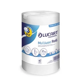Törlőkendő, tekercses, univerzális, belső adagolású, 3 rétegű, LUCART &quot;Multiuse Strong 3.250&quot;