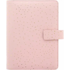 Kalendárium, gyűrűs, betétlapokkal, pocket méret, FILOFAX, &quot;Confetti&quot;, rózsakvarc
