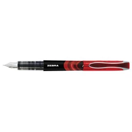 Töltőtoll, 0,6 mm, ZEBRA &quot;Fountain pen&quot;, piros