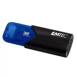 Pendrive, 32GB, USB 3.2, EMTEC &quot;B110 Click Easy&quot;, fekete-kék