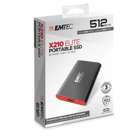 SSD (külső memória), 512GB, USB 3.2, 500/500 MB/s, EMTEC &quot;X210&quot;