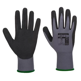 Védőkesztyű, nitril, XL méret &quot;Dermiflex Aqua&quot;, szürke-fekete