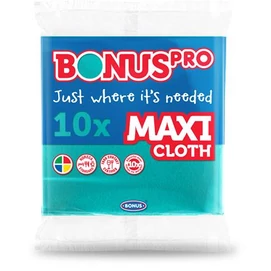 Törlőkendő, univerzális, 10 db, BONUS &quot;MAXI&quot;, zöld