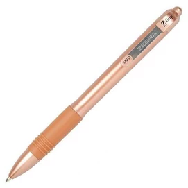 Golyóstoll, 0,27 mm, nyomógombos, ZEBRA &quot;Z-Grip Smooth Rose Gold&quot;, kék