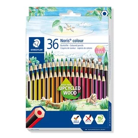 Színes ceruza készlet, hatszögletű, STAEDTLER &quot;Noris Colour 185&quot;, 36 különböző szín