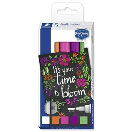 Krétamarker készlet, 2,4 mm, kúpos, STAEDTLER &quot;Lumocolor® 344&quot;, 5 különböző szín