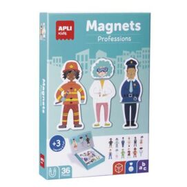 Mágneses készségfejlesztő készlet, 36 db, APLI Kids "Magnets", szakmák