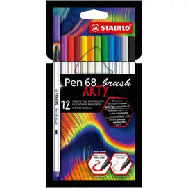 Rostirón készlet, STABILO &quot;Pen 68 brush ARTY&quot;, 10 különböző szín