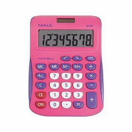 Számológép, asztali, 8 számjegy, MAUL &quot;MJ 550&quot;, pink-lila