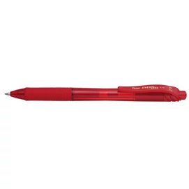 Zseléstoll, 0,35 mm, nyomógombos, PENTEL &quot;EnerGelX BL107&quot;, piros