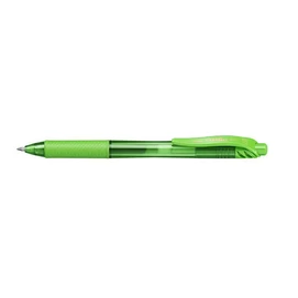Zseléstoll, 0,35 mm, nyomógombos, PENTEL &quot;EnerGelX BL107&quot;, világoszöld