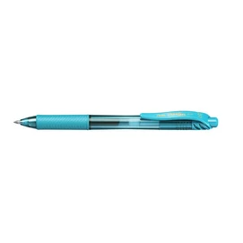 Zseléstoll, 0,35 mm, nyomógombos, PENTEL &quot;EnerGelX BL107&quot;, türkiz