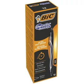 Zseléstoll, 0,3 mm, nyomógombos, BIC &quot;Gel-ocity Quick Dry&quot;, fekete