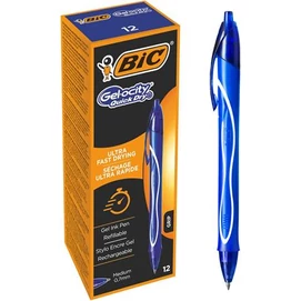 Zseléstoll, 0,3 mm, nyomógombos, BIC &quot;Gel-ocity Quick Dry&quot;, kék