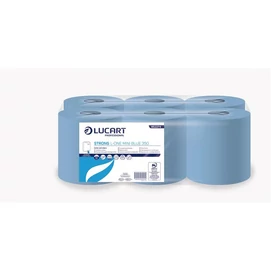 Kéztörlő, tekercses, 2 rétegű, LUCART &quot;L-One mini Strong Blue 350&quot;, kék