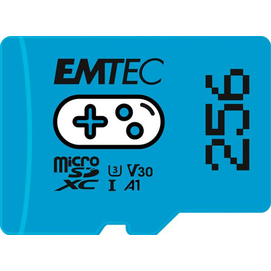 Memóriakártya, microSD, 256GB, UHS-I/U3/V30/A1, EMTEC "Gaming"