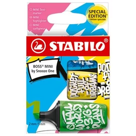 Szövegkiemelő készlet, 2-5 mm, STABILO, &quot;Boss Mini Snooze One&quot;, 3 különböző szín
