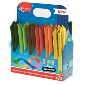 Színes ceruza készlet, ceruzatartó, háromszögletű, MAPED "Color`Peps INFINITY", 72 darabos készlet