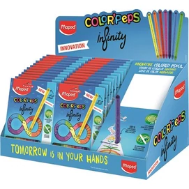Színes ceruza display, karton, asztali, MAPED &quot;Color`Peps INFINITY&quot;, feltöltött