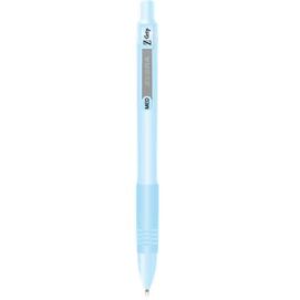 Golyóstoll, 0,27 mm, nyomógombos, kék tolltest, ZEBRA "Z-Grip Pastel", kék