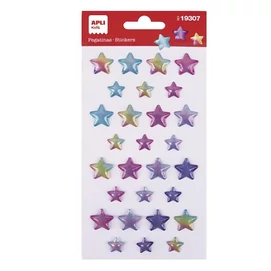 Matrica, domború, APLI Kids &quot;Stickers&quot;, tündöklő csillagok