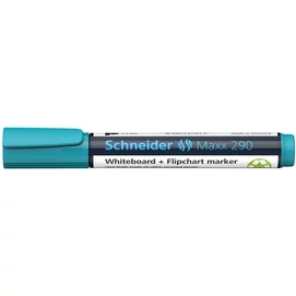Tábla- és flipchart marker, 2-3 mm, kúpos, SCHNEIDER &quot;Maxx 290&quot;, türkizkék