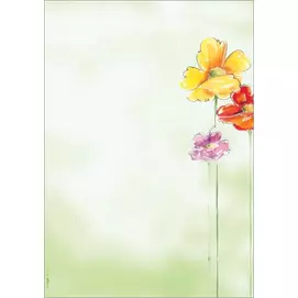 Előnyomott papír, A4, 90g, SIGEL "Spring Flowers"