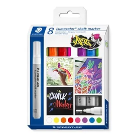 Krétamarker készlet, 2,4 mm, kúpos, STAEDTLER &quot;Lumocolor® 344&quot;, 8 különböző szín