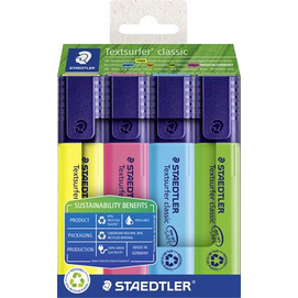 Szövegkiemelő készlet, 1-5 mm, STAEDTLER "Textsurfer® classic 364 R" 4 különböző szín