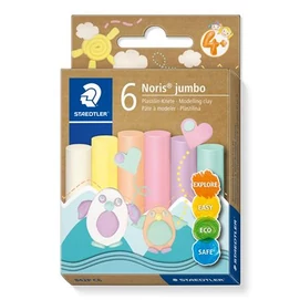 Modellező gyurma készlet, STAEDTLER &quot;Noris® jumbo 842&quot;, 6 különböző pasztell szín