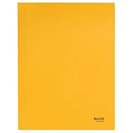 Pólyás dosszié, karton, A4, LEITZ &quot;Recycle&quot;, sárga