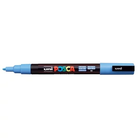 Dekormarker, 0,9-1,3 mm, UNI &quot;Posca PC-3M&quot;, égszínkék