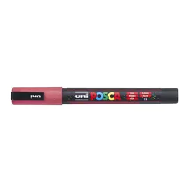 Dekormarker, 0,9-1,3 mm, UNI"Posca PC-3ML", fényes piros