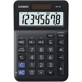 Számológép, asztali, 8 számjegy, CASIO &quot;MS-8 F&quot;, fekete