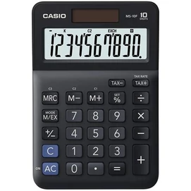 Számológép, asztali, 10 számjegy, CASIO &quot;MS-10 F&quot;, fekete