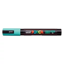 Dekormarker, 1,8-2,5 mm, UNI &quot;Posca PC-5M&quot;, tengerzöld