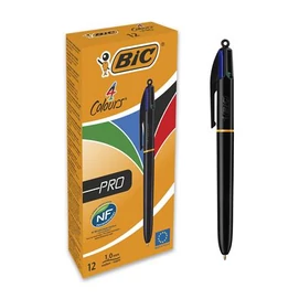 Golyóstoll, 0,32 mm, nyomógombos, négyszínű, BIC &quot;4 Colours Pro&quot;