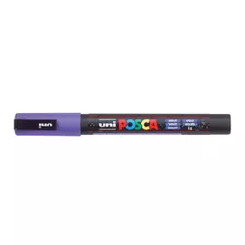 Dekormarker, 0,9-1,3 mm, UNI "Posca PC-3ML", fényes lila
