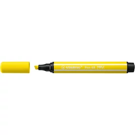 Filctoll, 1-5 mm, vágott hegy, STABILO &quot;Pen 68 MAX&quot;, citromsárga