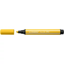 Filctoll, 1-5 mm, vágott hegy, STABILO &quot;Pen 68 MAX&quot;, sárga