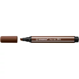 Filctoll, 1-5 mm, vágott hegy, STABILO &quot;Pen 68 MAX&quot;, barna