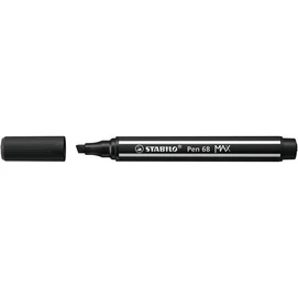Filctoll, 1-5 mm, vágott hegy, STABILO "Pen 68 MAX", fekete