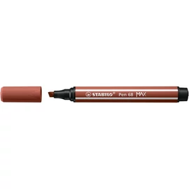 Rostirón, 1-5 mm, vágott hegy, STABILO &quot;Pen 68 MAX&quot;, vörösbarna
