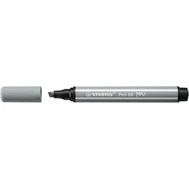 Filctoll, 1-5 mm, vágott hegy, STABILO &quot;Pen 68 MAX&quot;, középszürke