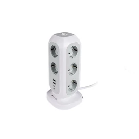 Elosztó, álló, 11 aljzat, 2xUSB-A, 2xUSB-C, VERBATIM &quot;EUPT-01&quot;