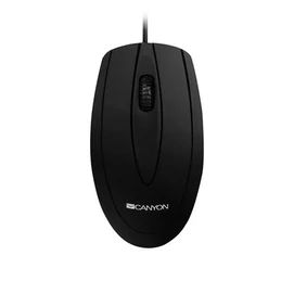 Egér, vezetékes, optikai, USB, CANYON &quot;CM-1&quot;, fekete