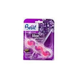 WC tisztító blokk, 2 fázisú, 3x45 g, &quot;Brait Hygiene and fresh&quot;, orgona