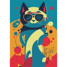 Naptár, tervező, A5, heti, DAYLINER "Colors Astro Cat"