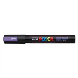 Dekormarker, 1,8-2,5 mm, UNI &quot;Posca PC-5M&quot;, metállila