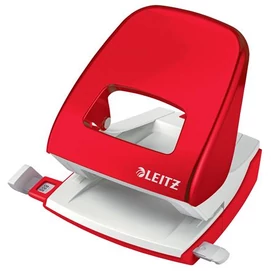 Lyukasztó, kétlyukú, 30 lap, LEITZ &quot;Nexxt Wow&quot;, piros